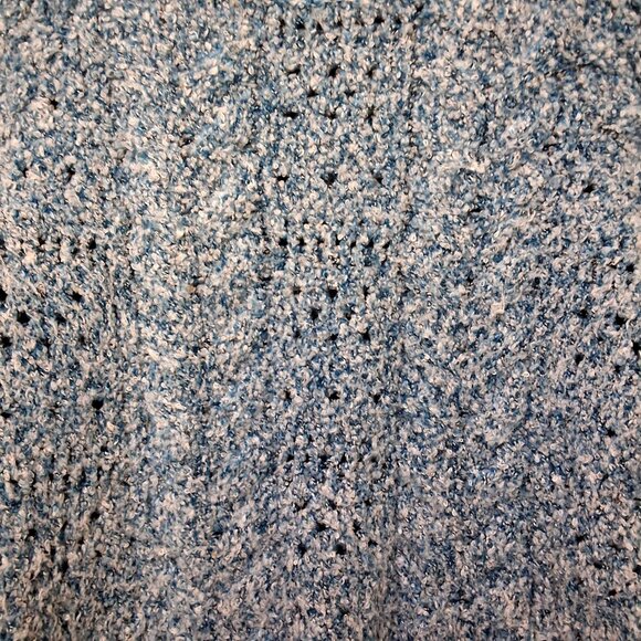 Free People Blue Marine Cropped Pullover Sweater Bateau Neck Womens Sz M - Picture 4 of 7